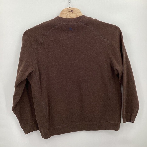 Tommy Bahama V-Neck Sweater Mens XL* Reversible Brown/Blue Long Sleeve Beachwear - Picture 3 of 6